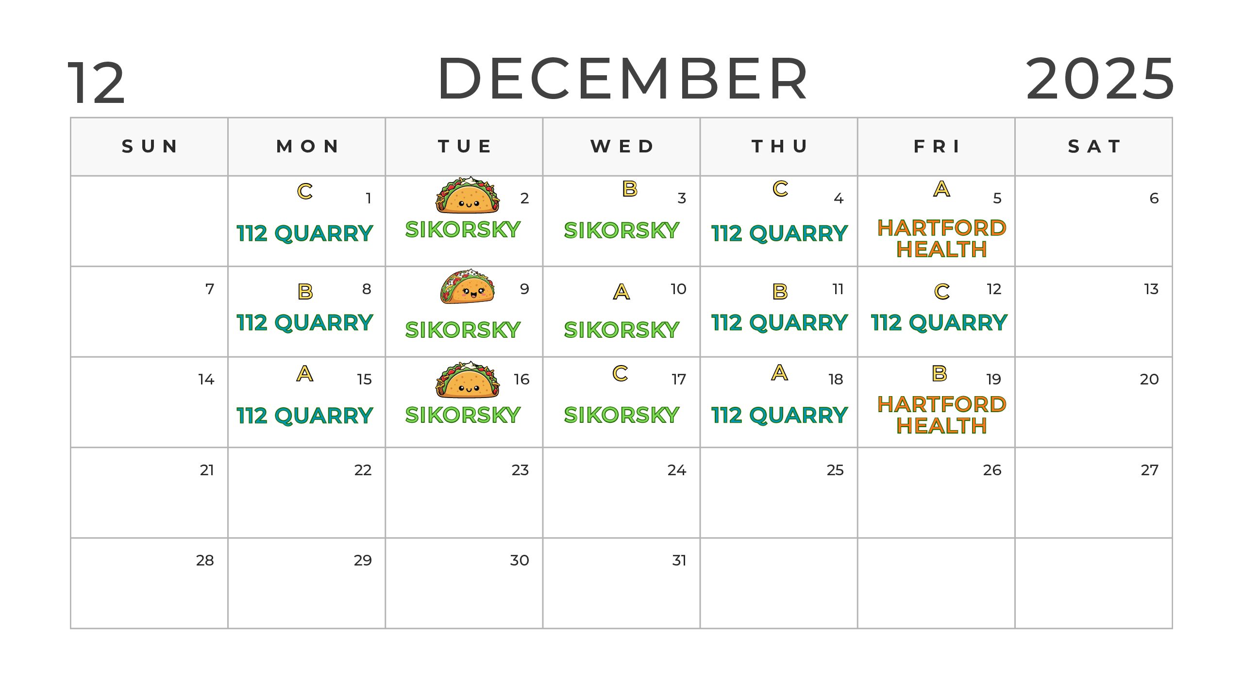 Food Truck Weekly Calendar (dragged) 3